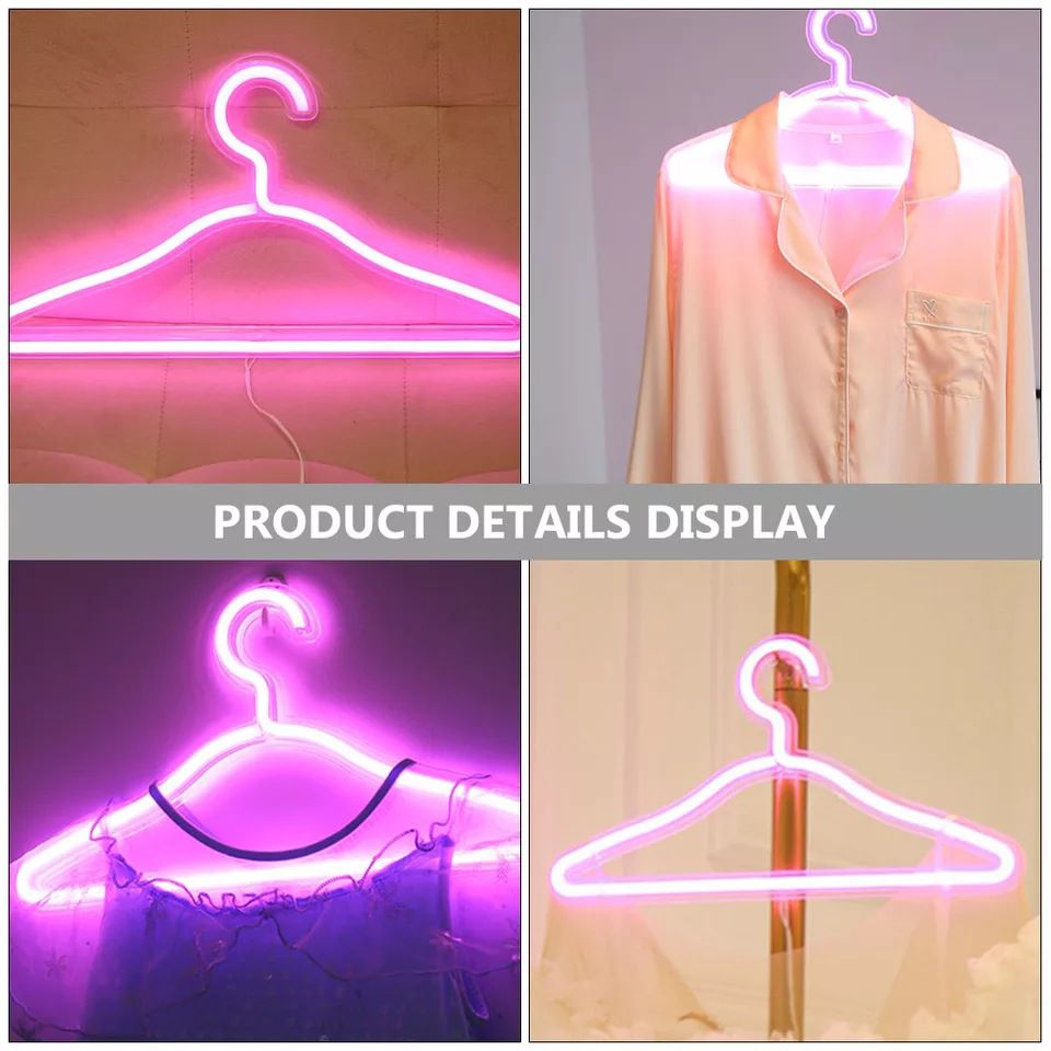 USB Powered Neon LED Light Hanger Decor Luminous Stand