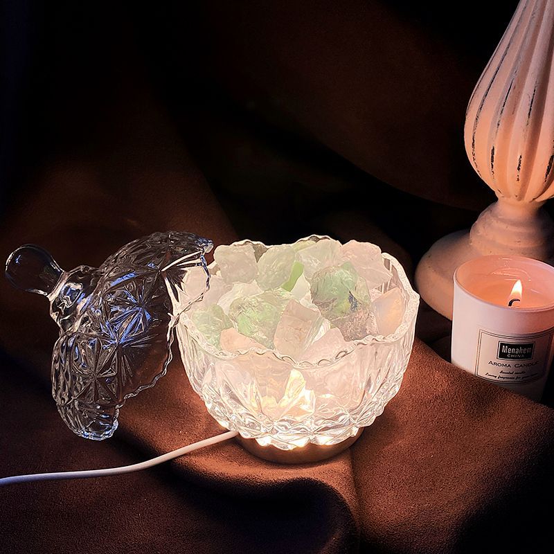 Crystal Stone Aroma oil Led Light Diffuser For Rose Quartz Stone