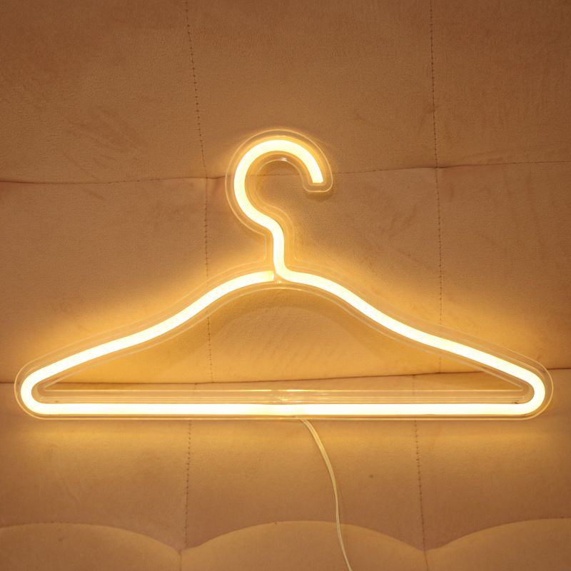 USB Powered Neon LED Light Hanger Decor Luminous Stand