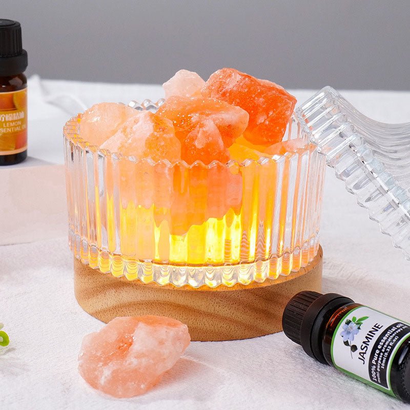 Crystal Stone Aroma oil Led Light Diffuser For Rose Quartz Stone