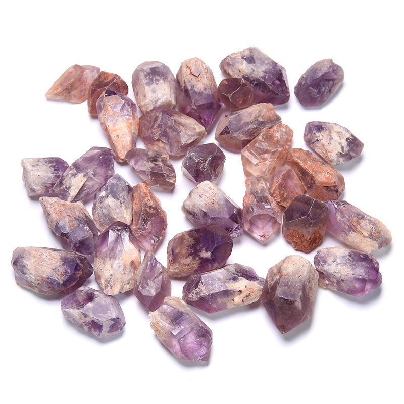 Smoky Clear Quartz Amethyst Crystals Aqua Aura Points Spiritual Stones