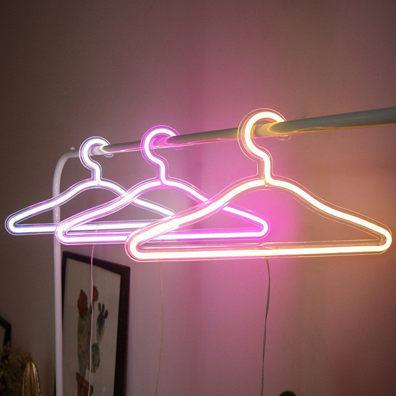 USB Powered Neon LED Light Hanger Decor Luminous Stand