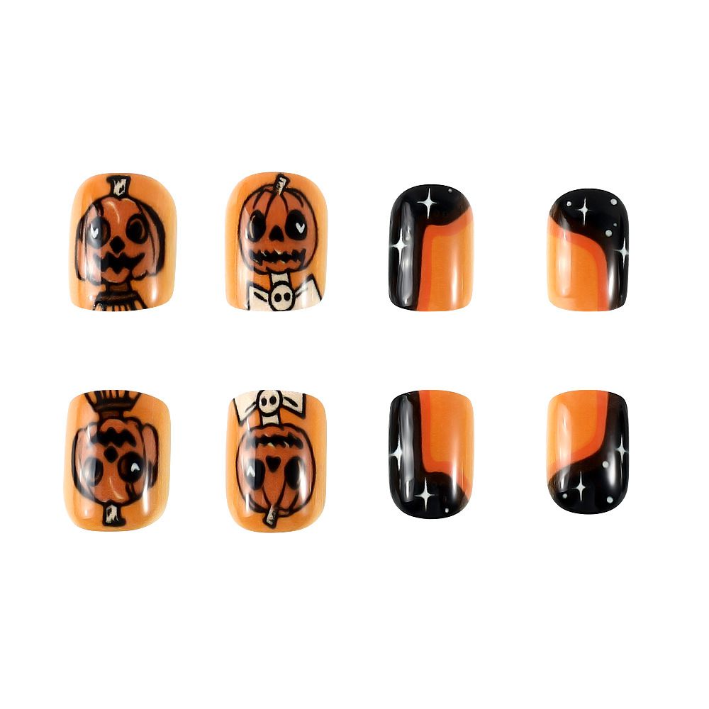 Cute Halloween Fall Pumpkin Nail