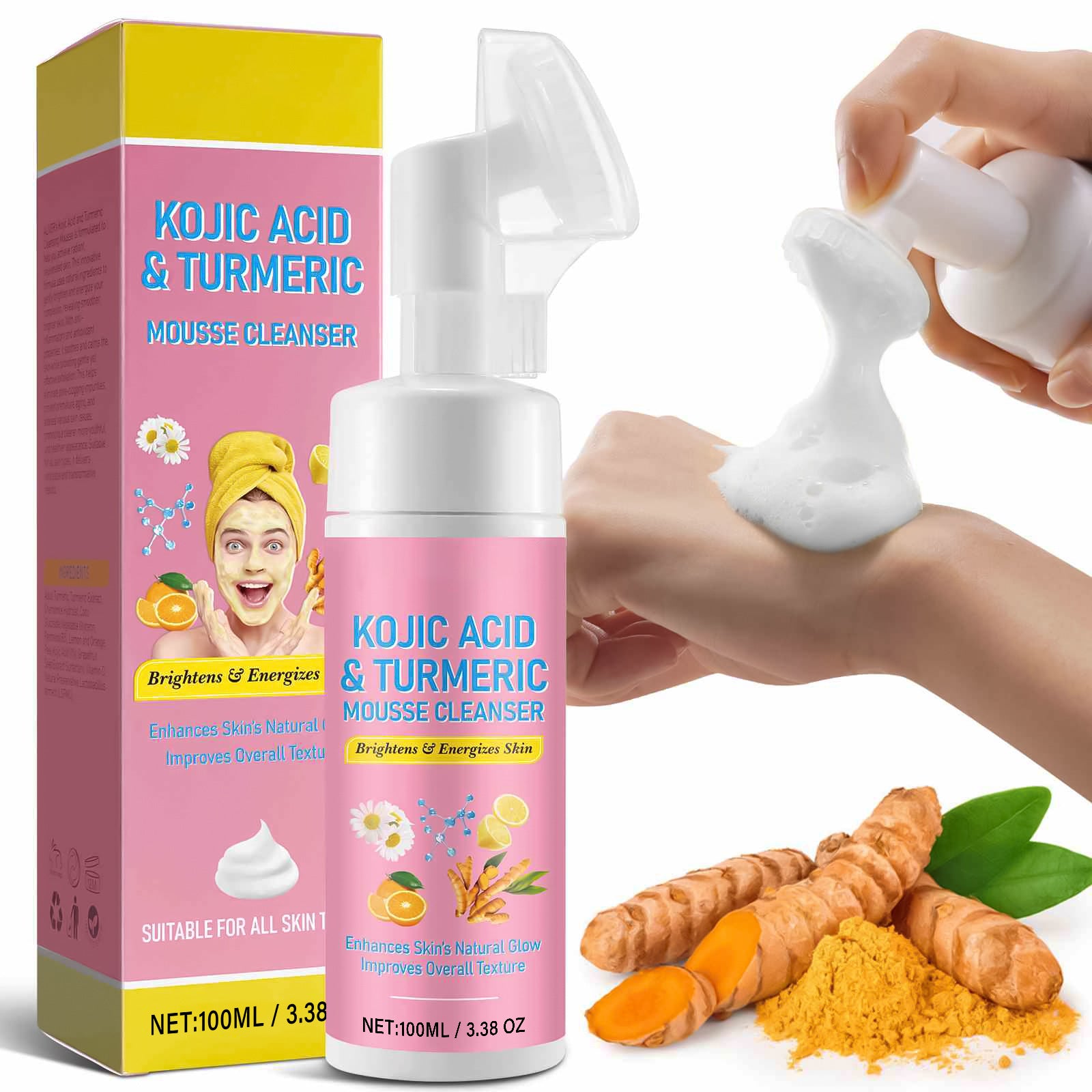 Kojic Acid Turmeric Cleansing Pads For Face Dark Spots