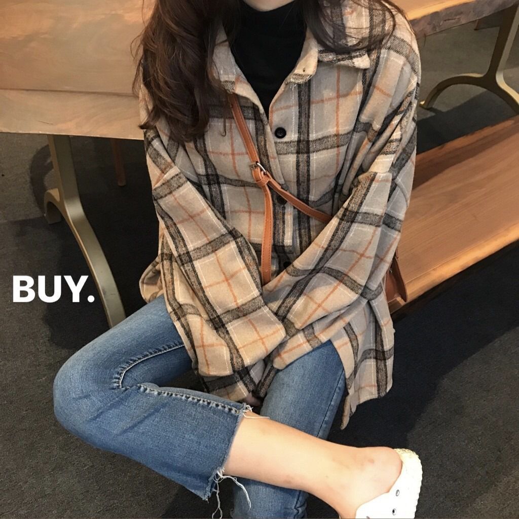 Plaid Tie Dye Color Block Checkered Flannel Shirts on sale - SOUISEE