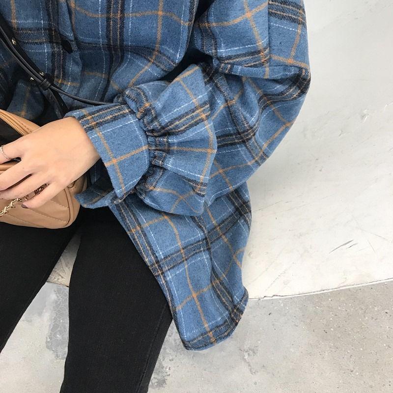 Plaid Tie Dye Color Block Checkered Flannel Shirts on sale - SOUISEE