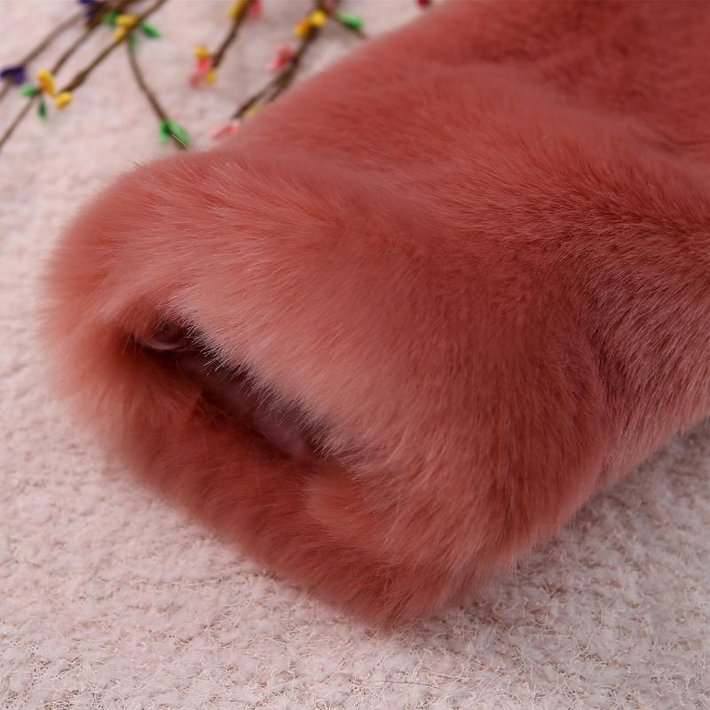 Free Ship Fluffy Mink Pink Faux Fur Coat on sale - SOUISEE