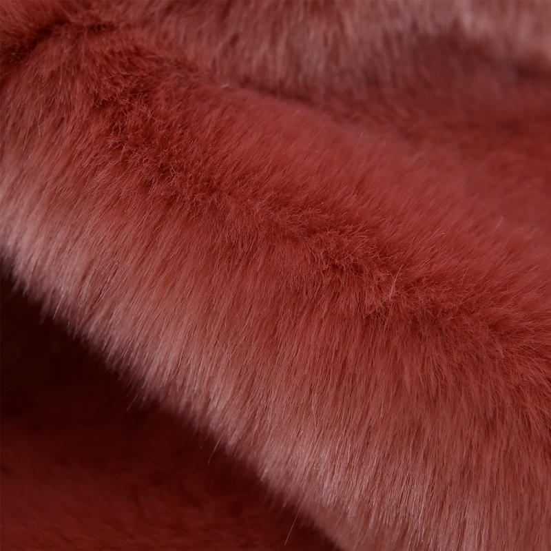 Free Ship Fluffy Mink Pink Faux Fur Coat on sale - SOUISEE