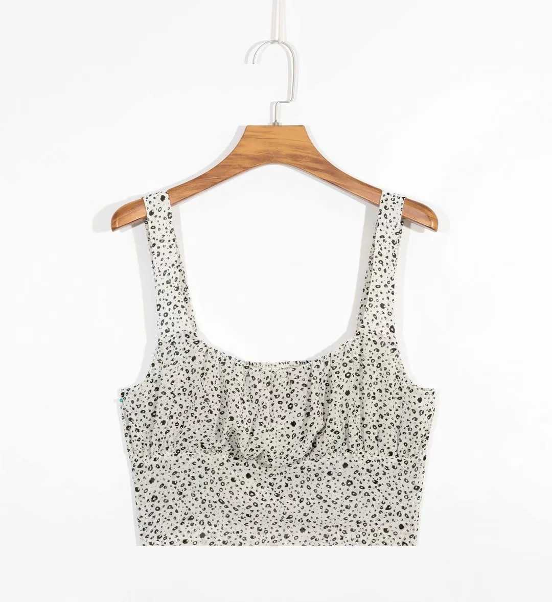 Pretty ruched Cropped Tank Top Sleeveless Crop Top on sale - SOUISEE