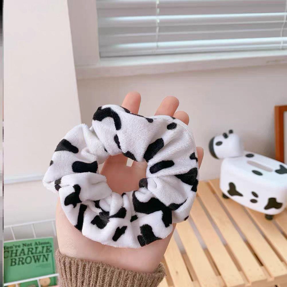 Oversized Leopard Dots Tie Dye Velvet Hair Scrunchies Hairbands on sale - SOUISEE