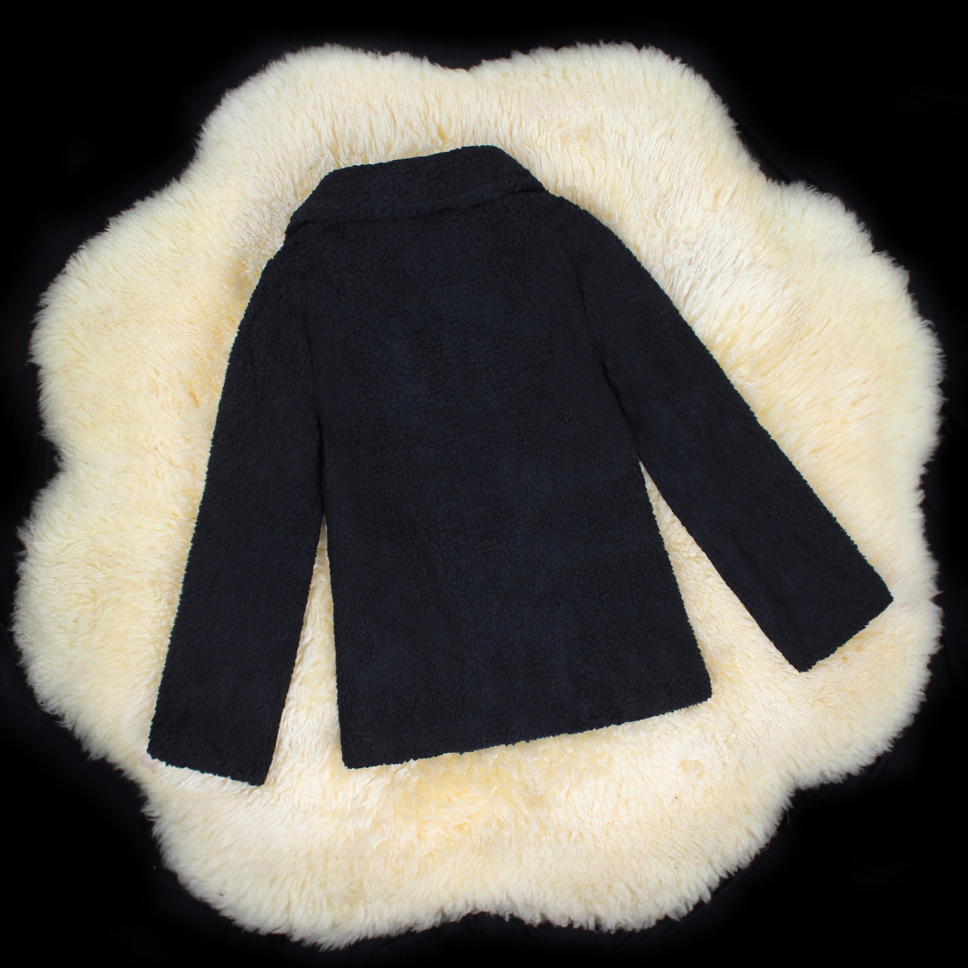 Motocycle Style Sherpa FleeceZip Up Faux Fur Jacket on sale - SOUISEE