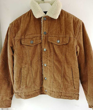 Fur Fleece Lined Shearling Corduroy Trucker Jacket – SOUISEE