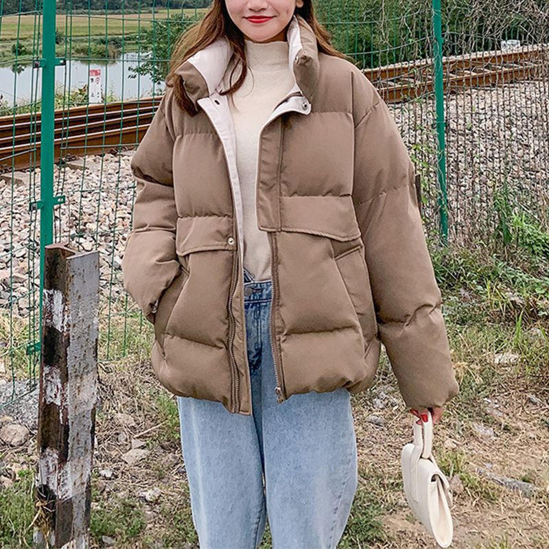 Oversized Quilted Winter Puffer Thick Warm Padded Puff Parka Jacket on sale - SOUISEE