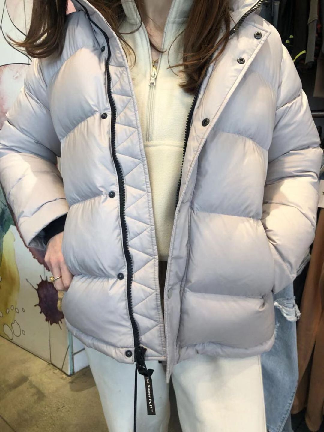 Warm Super Puffy Goose Down Puffer Jacket Quilted on sale - SOUISEE