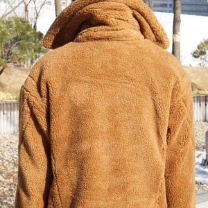 Faux Fur Sherpa Fleece Pullover Teddy Bear Sweatshirt – sunifty