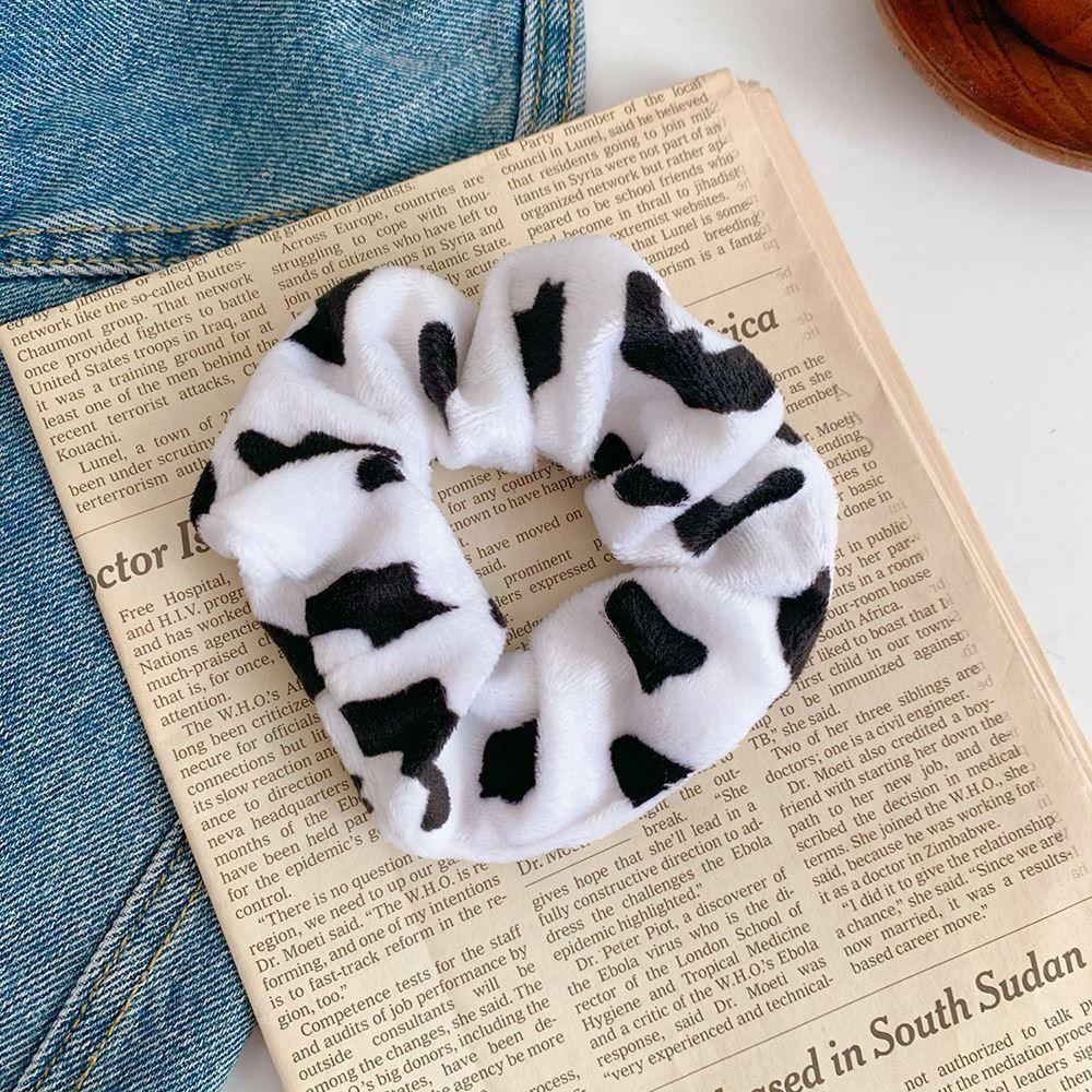 Oversized Leopard Dots Tie Dye Velvet Hair Scrunchies Hairbands on sale - SOUISEE