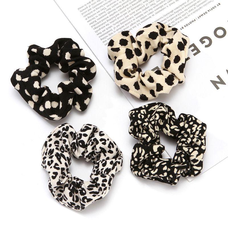 Oversized Leopard Dots Tie Dye Velvet Hair Scrunchies Hairbands on sale - SOUISEE