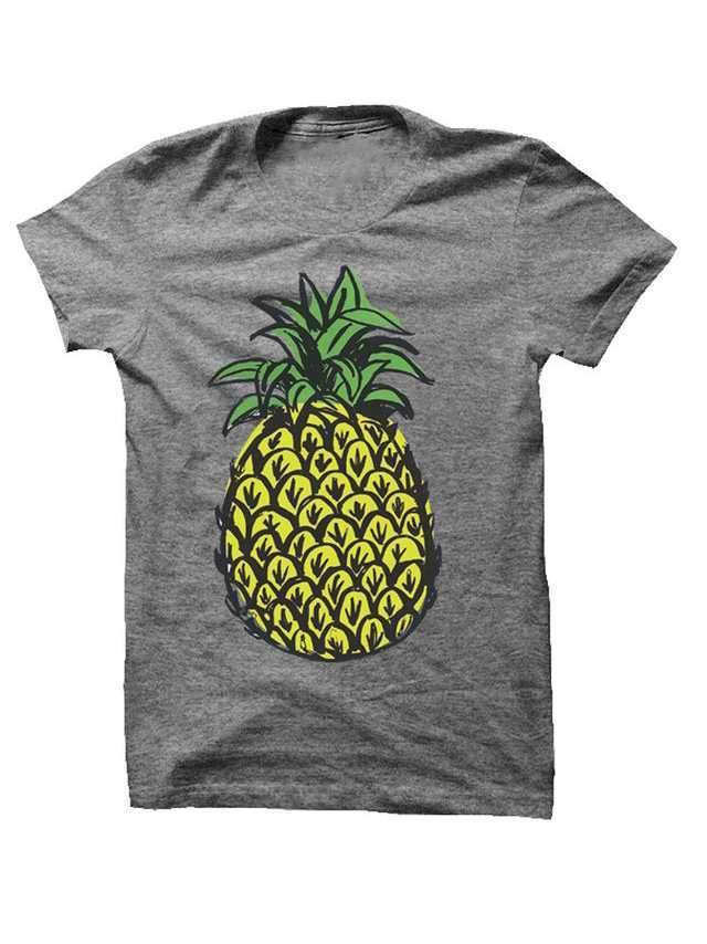 Tropical Prints Pineapple Tee Shirt on sale - SOUISEE