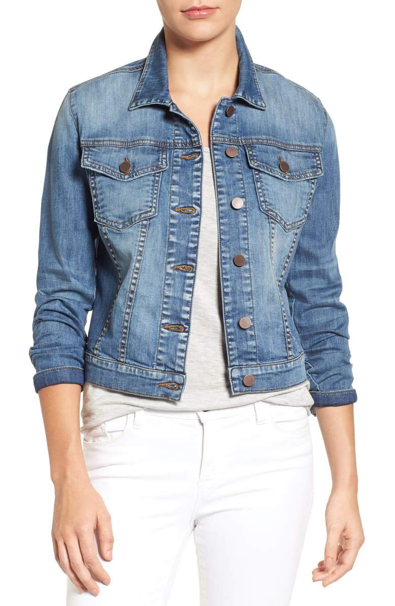 Oversized Light Washed Ripped Denim Jacket Womens on sale - SOUISEE