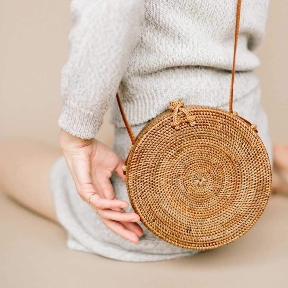 New Clutch Purse with Zipper Handmade Knit Bamboo Rattan Straw Women Bag |  eBay